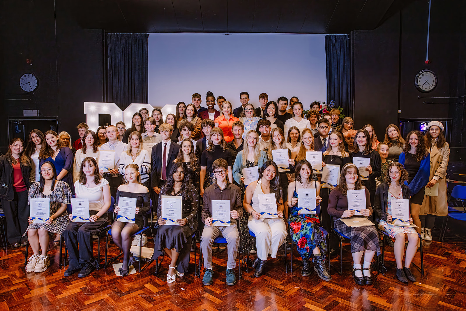 Symonds Prize Winners with Principal, Sara Russell, and Guest Speaker, PSC Alumni Kat Molesworth Symonds Prize Winners with Principal, Sara Russell, and Guest Speaker, PSC Alumni Kat Molesworth